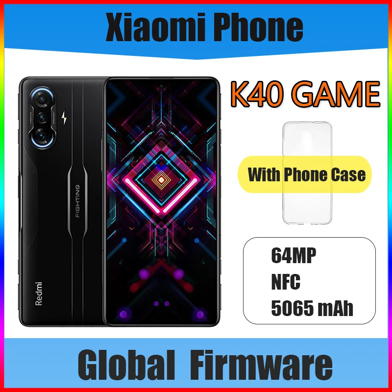 

Xiaomi Redmi K40 Gaming NFC 8GB+256GB Smartphone Dimensity 1200 64MP 5065mAh 5G Mobile phone