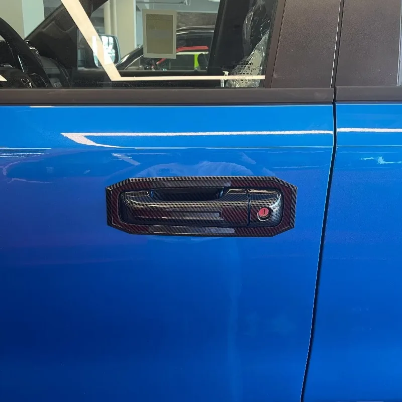 Для Dodge Ram 1500 2019-2024 автомобильная наклейка из углеродного волокна, серебристая внешняя дверная ручка, литая крышка, декоративная отделка, аксессуары (art.: 3920d2ca205da) - 3920d2ca205da