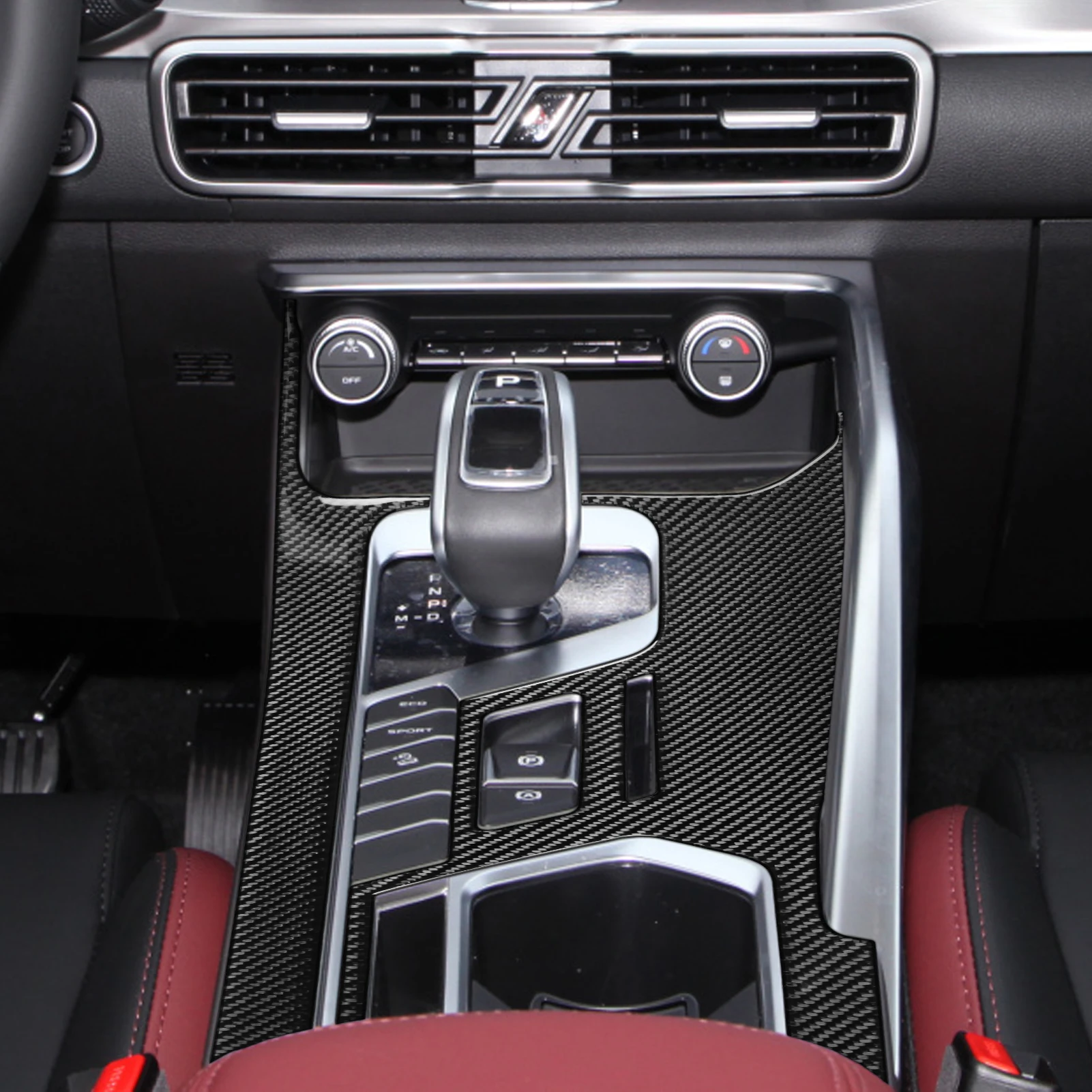 Фото Для Geely Coolray Proton X50 2018-2023 углеродное волокно переключение передач воздуховыпускное отверстие оконный подъемник рулевое колесо подходит для телефона №3