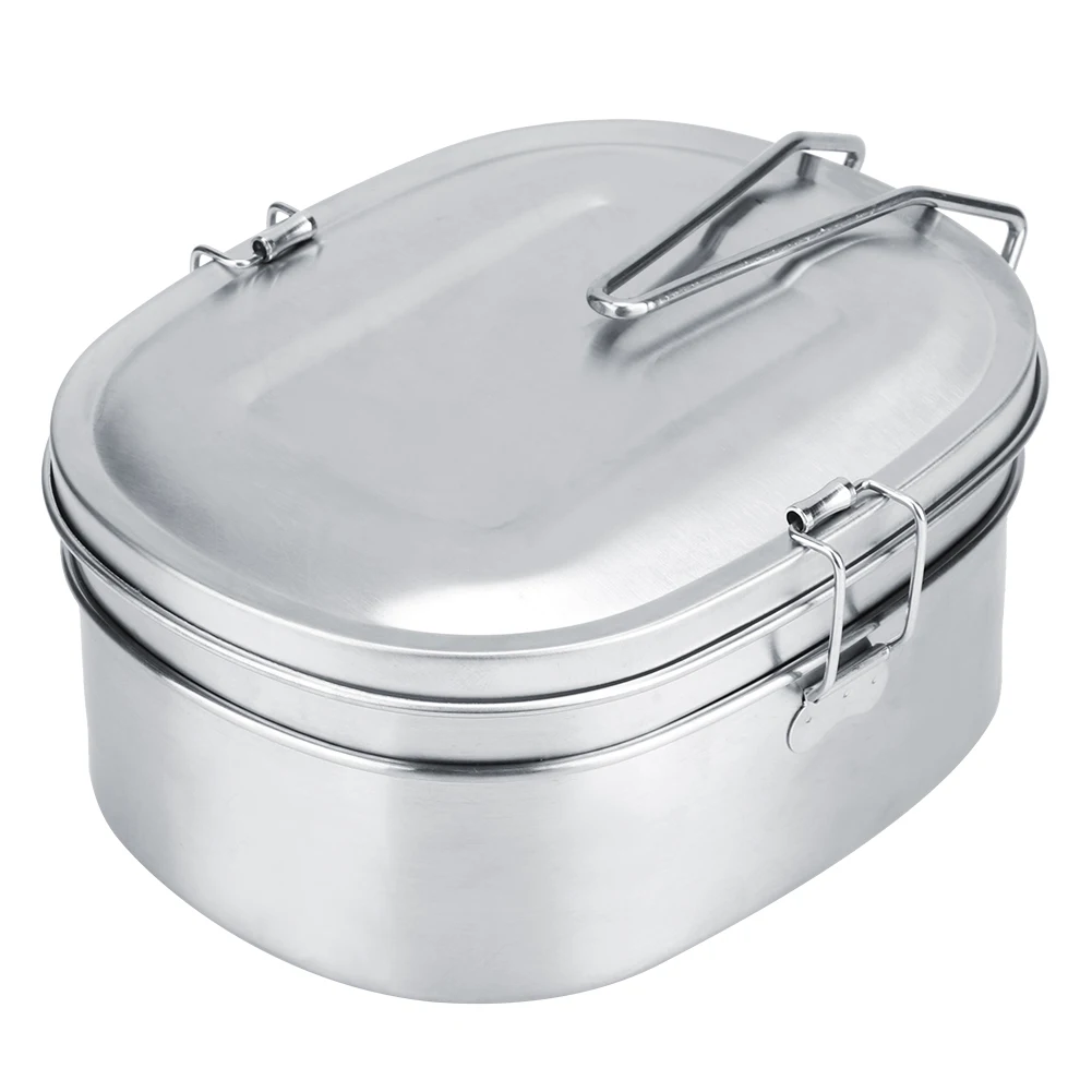 

Double Layer Stainless Steel Lunch Box Bento Food Container Outdoor Travel Picnic Bento Box Lunch Box