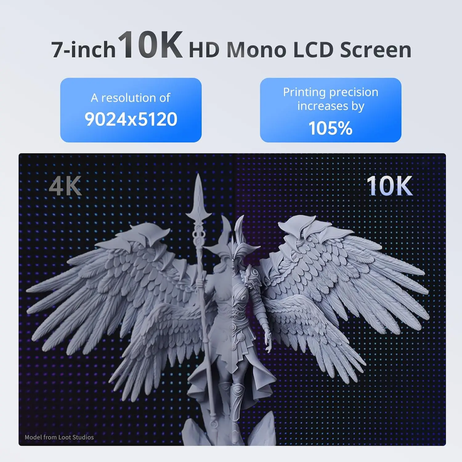 ANYCUBIC Photon Mono 4 полимерный 3D-принтер 7 дюймов 10K моно ЖК-экран размер печати 153 4*87*165 мм
