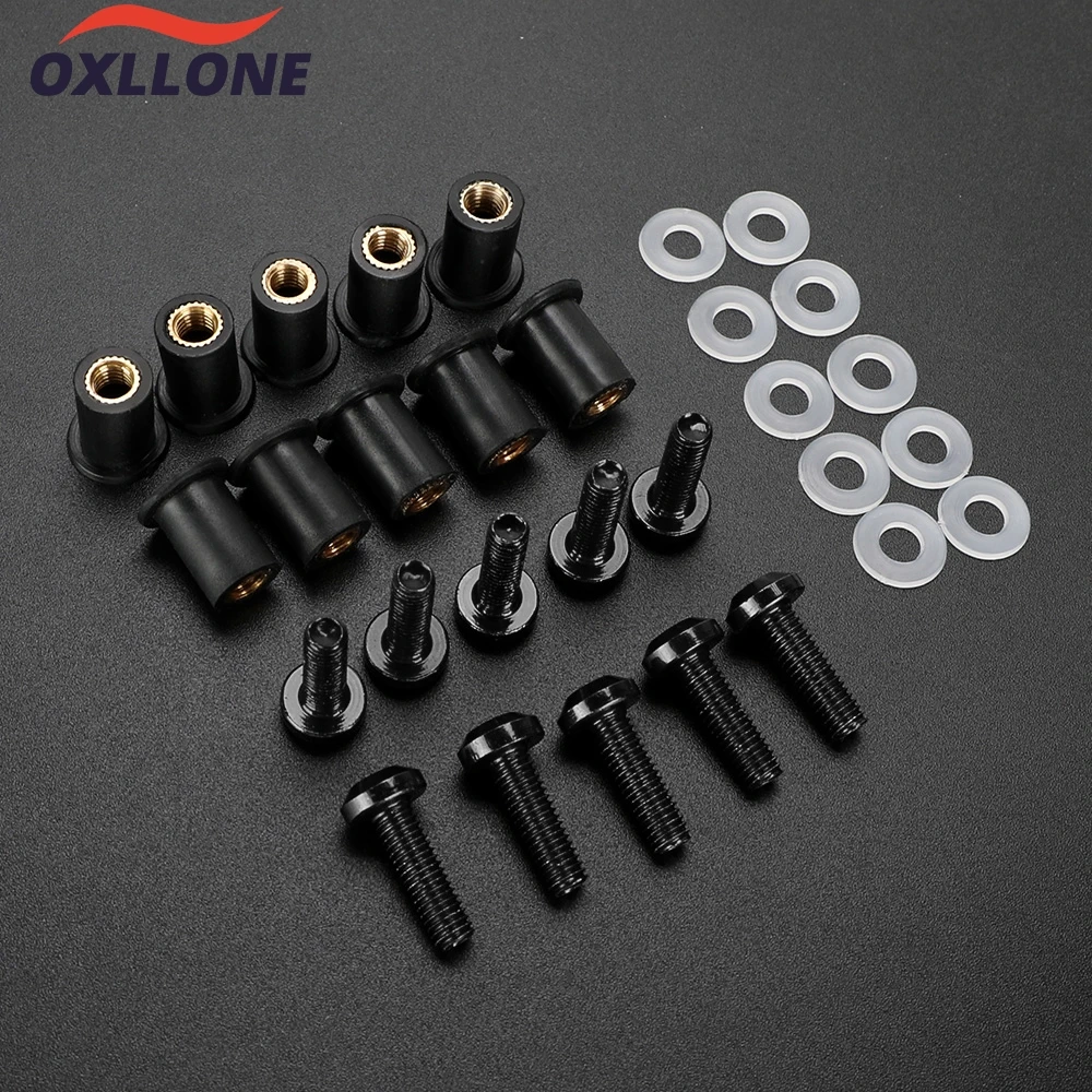 M5 10 шт. S1000RR 2024 винт лобового стекла для BMW S 1000 RR S1000 RR 2010-2023 комплект болтов обтекателя резиновые гайки аксессуары для ветрового стекла