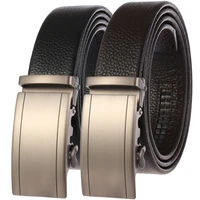 3 pack belts high quality fashion mens automatic buckle business casual lychee pattern black brown office travel shopping belt