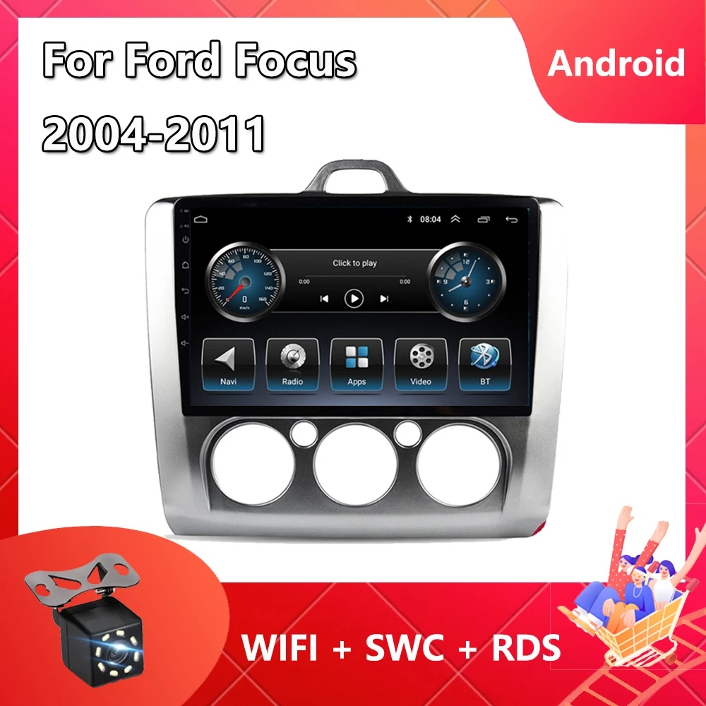

Автомагнитола 2 Din для Ford Focus 2004-2011, Android-навигация, GPS, мультимедийный видеоплеер, Восьмиядерный процессор, искусственная кожа, 8 ГБ + 256 ГБ, BT, Bluetooth, FM