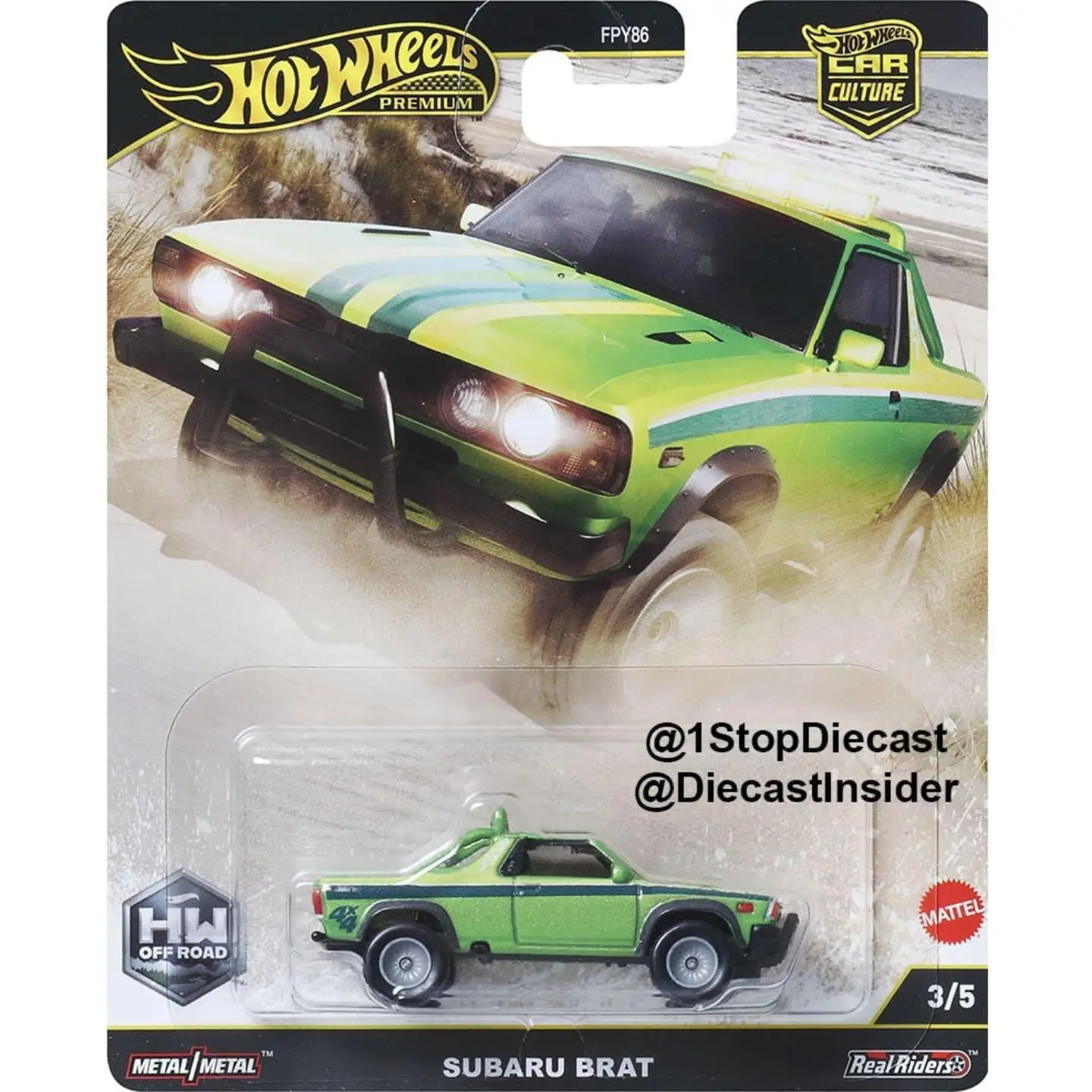 Модель автомобиля Hot Wheels Car Culture Series Off Road Set 1/64 Toyota Pickup Land Rover Sabaru Ford