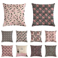 45cmx45cm girl cushion cover nordic deer geometric plaid wavy stripe dots soft pillow cases bedroom decor zy1222