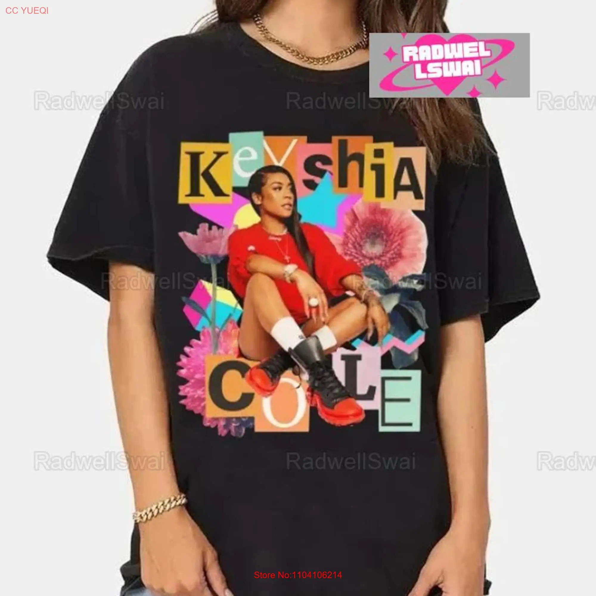Винтажная Футболка Keyshia Cole 90-х годов с надписью The Love Hard Tour 2024 клей длинным или