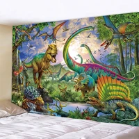 lifelike dinosaur printing tapestry decor wall hangings wall art for home decor living room brave little boy bedroom dorm decor