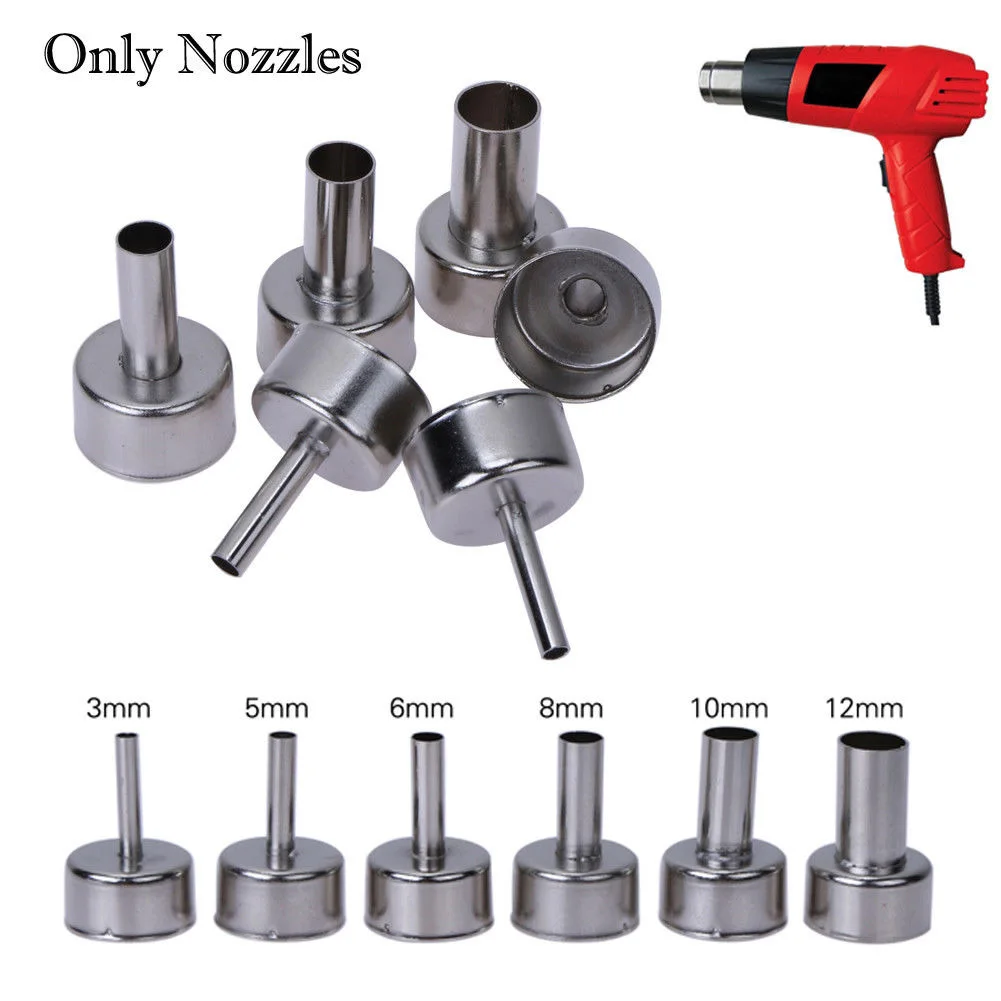 

6pcs Heat Gun Nozzles Sprayer Solder Welding Kit Tool Hot Air Soldering Station