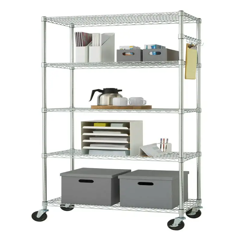 

EcoStorage" 5-Tier NSF 36" x 18" Wire Shelving - Chrome