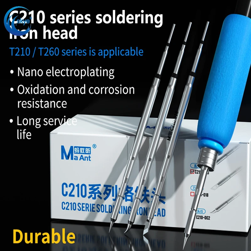 

MAANT C210 Series Soldering Tip for JBC C210 SUGON T26 T26D Soldering Station Welding Handle Repair Tool