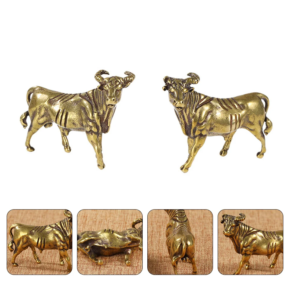 

Keychains Ox Cow Keyrings Fengshui Figuresstatue Chinese Zodiac Brass Wealth Cattle Figurines Animal Spring Festival Ornaments