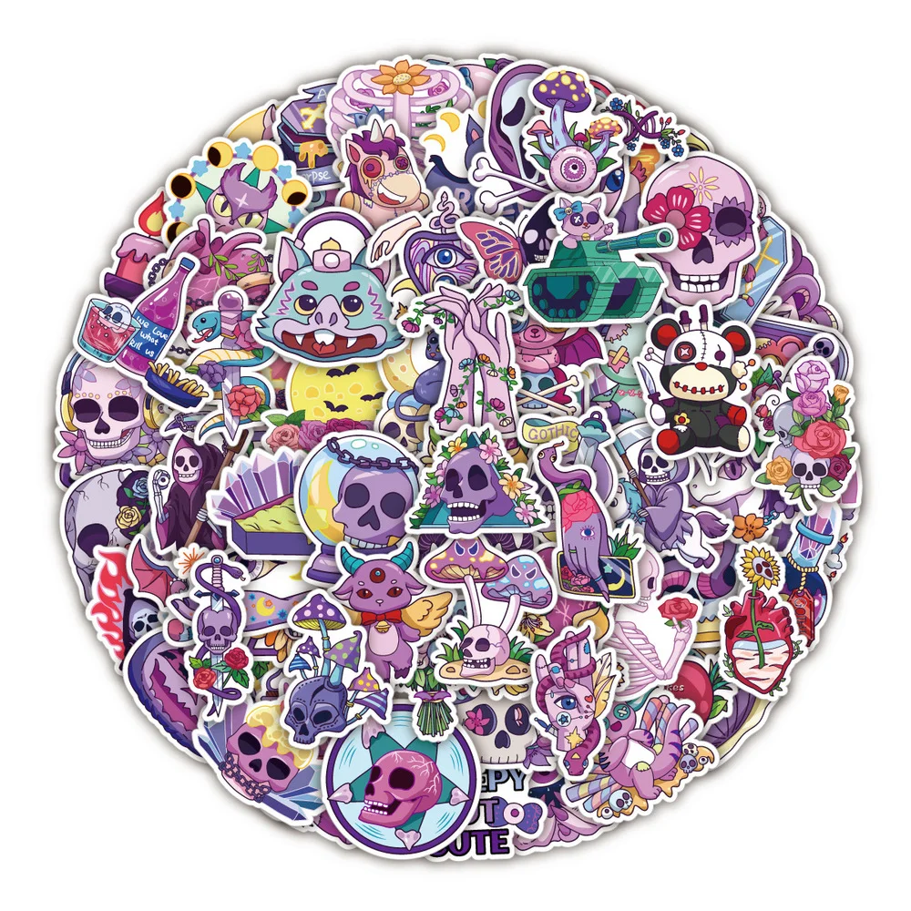 

50/100 шт., водонепроницаемые наклейки для ноутбука, скейтборда