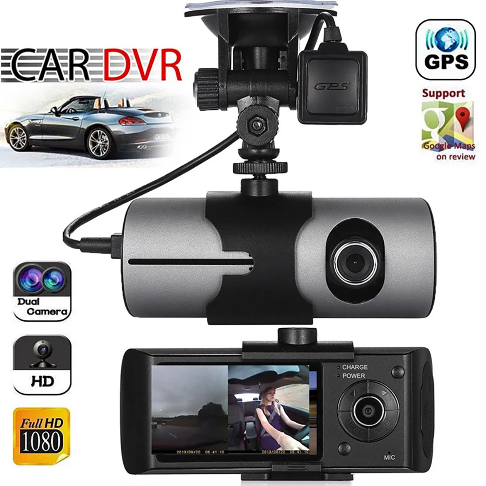 

Автомобильный видеорегистратор Full HD 1080P, Автомобильный видеорегистратор, Автомобильный видеорегистратор с петлей, GPS-трекер, ночное видени...
