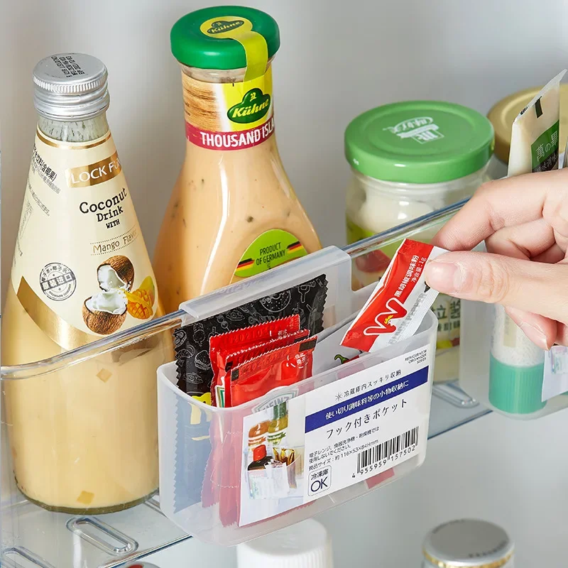 

Fridge Organiser Side Door Hanging Small Sauce Pack Office Supplies Stationery Removable Organiser Mini Mustard Seasoning Packs