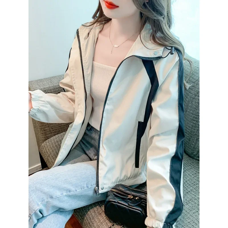 Весна-Осень 2024 новый кардиган с капюшоном в американском стиле женская