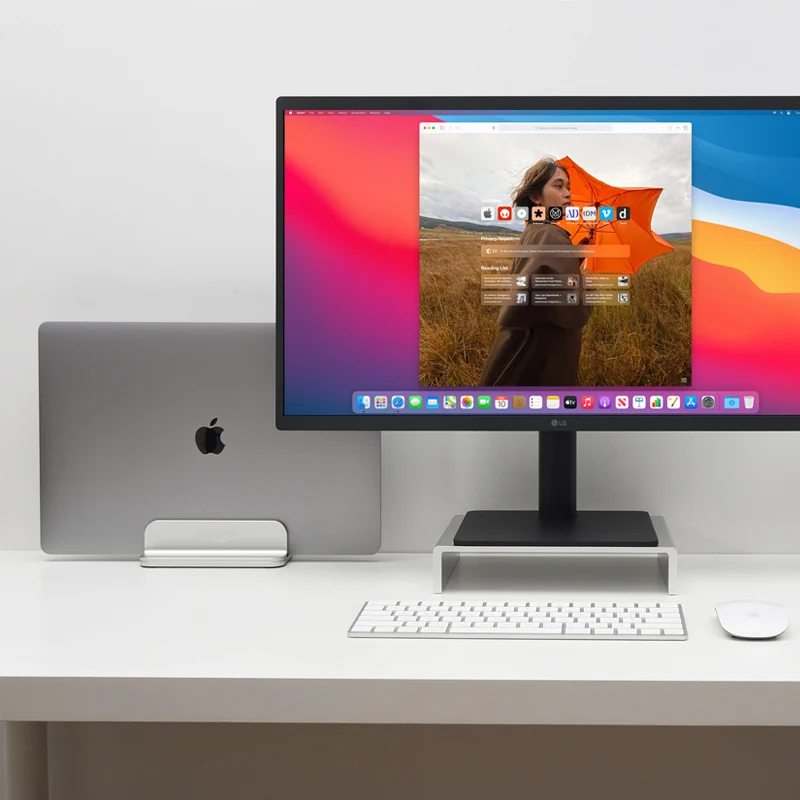 Подставка для ноутбука алюминиевая портативная регулируемая вертикальная M1 MacBook