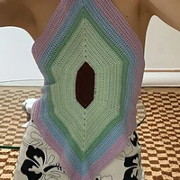 ladies halter neck y2k halter 2021 new green t shirt casual party sleeveless sexy tank tops summer patchwork knitted camisoles