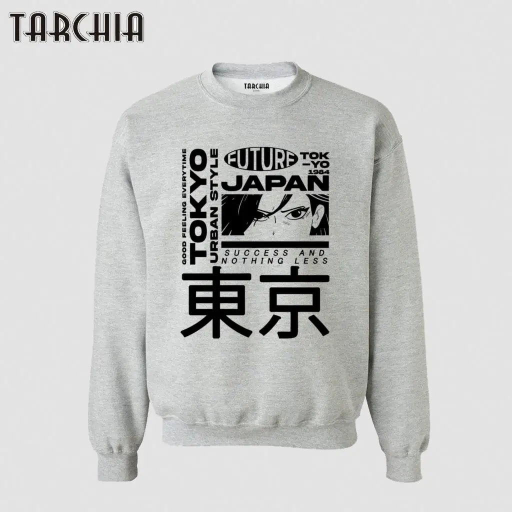 

TARCHIA 2023 Осенняя верхняя одежда, Женский пуловер, токи, Япония, оверсайз, мужские повседневные свитшоты с длинным рукавом и графическим принтом, новинка