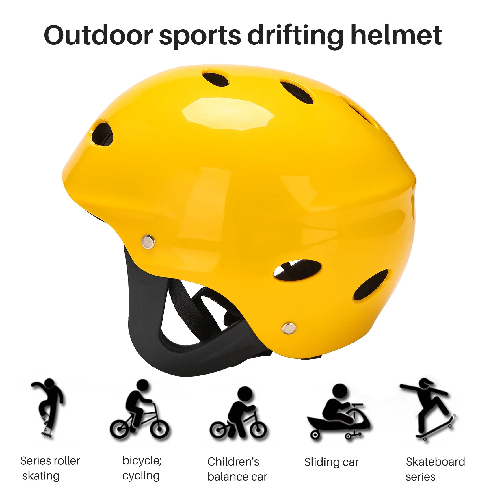 

Safety Protector Helmet 11 Breathing Holes for Water Sports Kayak Canoe Surf Paddleboard - Yellow