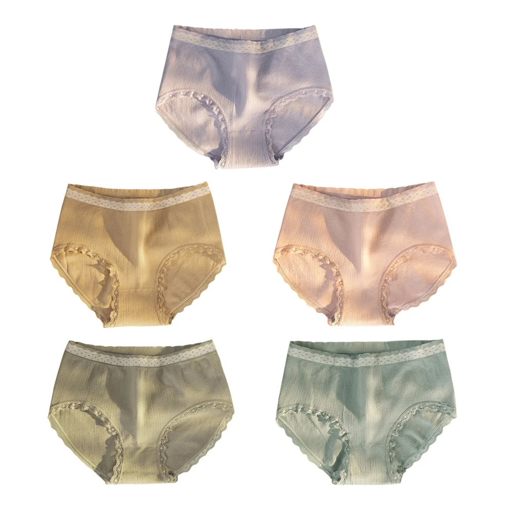 

5pcs Cotton Underpants Breathable Underpants Comfortable Triangle Pants
