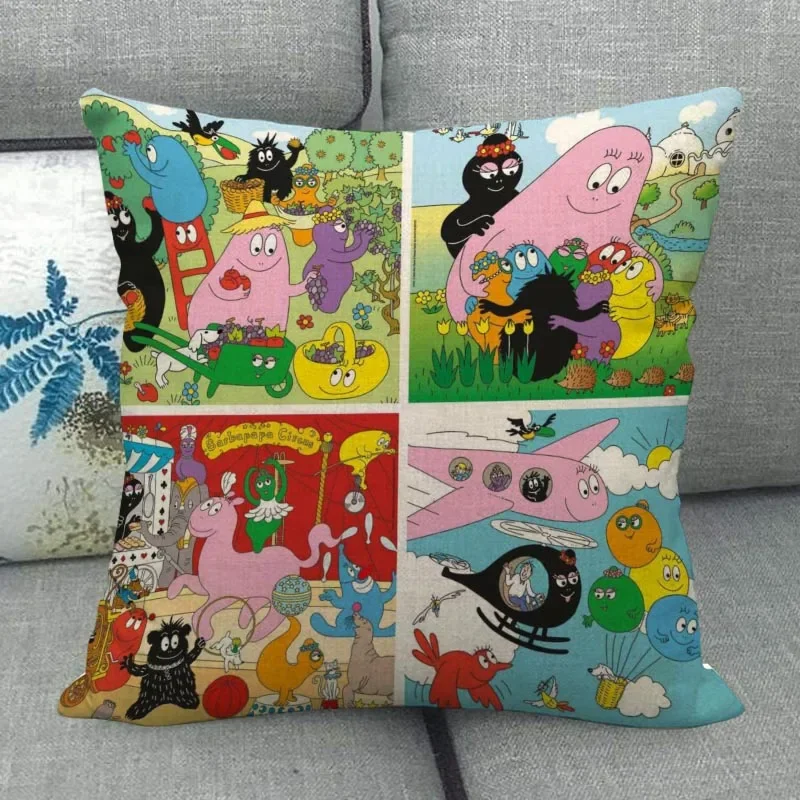 Наволочка Barbapapa на заказ свадебная декоративная хлопково-льняная наволочка для