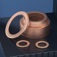 10 50 pieces o ring gaskets m5 m6 m8 m10 m12 m14 m16 solid copper washers gasket flat ring gasket seal flat washer gasket fasten