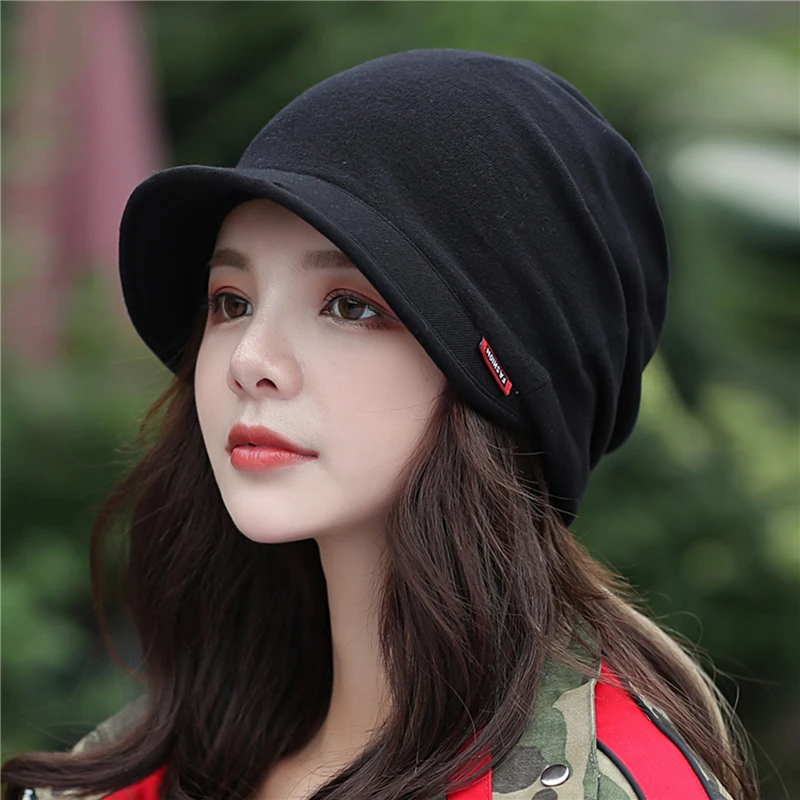 

New Knitted Hat Women's Autumn And Winter Haed Cap Fashion Solid Color Outdoor Windproof Keep Warm Thicken Knitted Hats