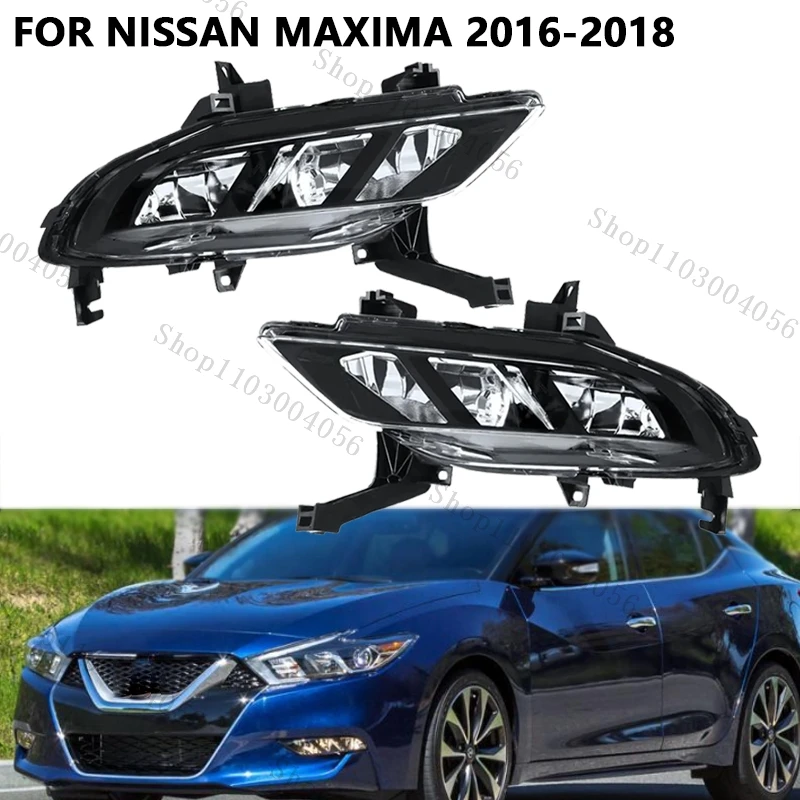 Фото Автомобильные противотуманные фары дневного света для Nissan Maxima 2016 2017 2018, стоп-сигнал, противотуманная фара в сборе, сигнальная лампа 26150-4RK0A №1