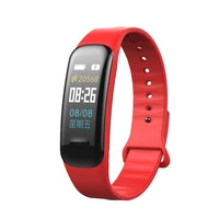c1 plus smart bracelet color screen waterproof sports bracelets pedometer heart rate blood pressure wristwatch bluetooth watch