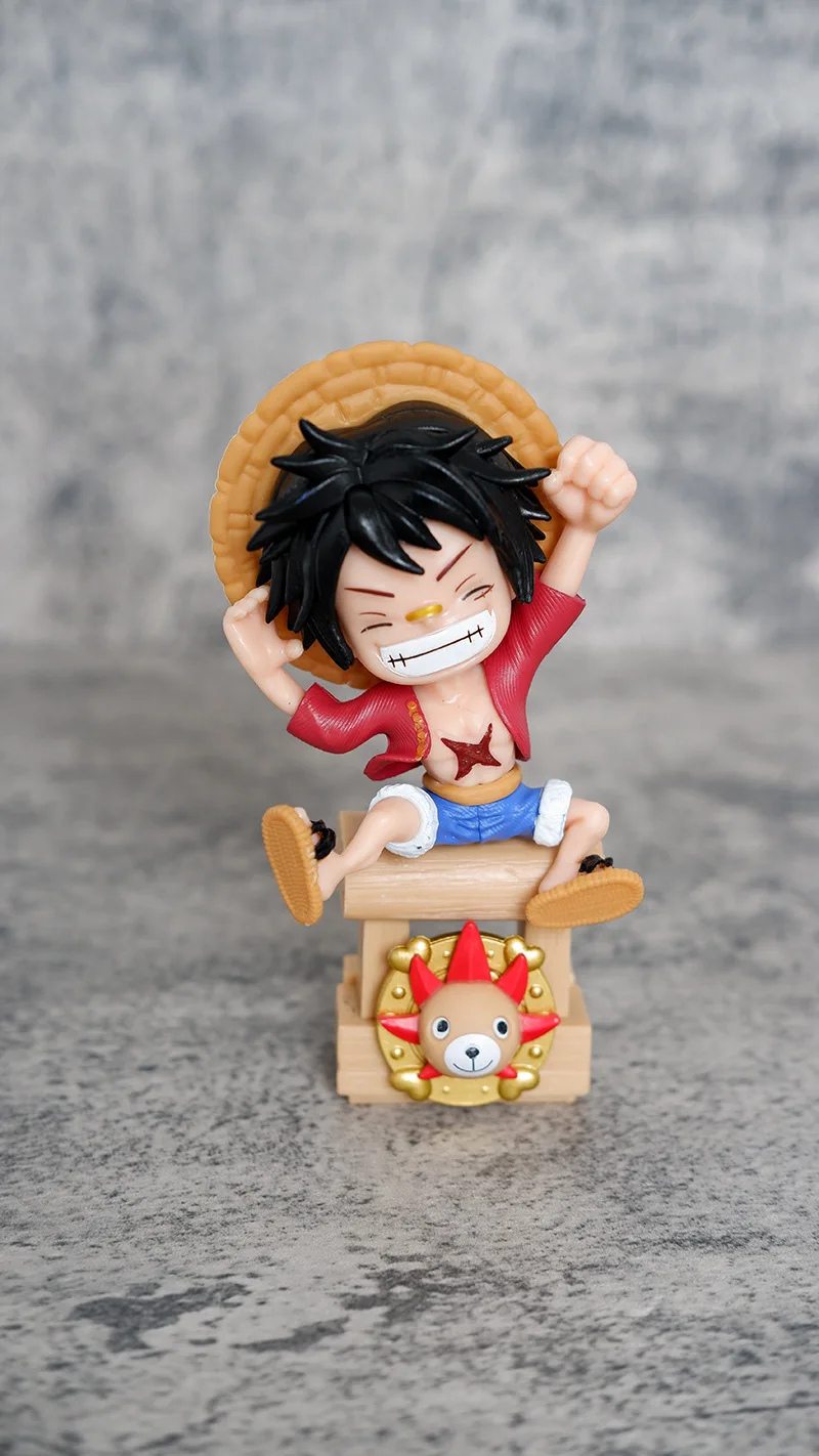 Kawaii Anime One Piece Луффи Ророноа Зоро Санджи с тысячей солнечных лодок ПВХ Фигурка