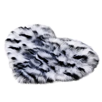heart shaped small carpet plush artificial wool rug parlor bedroom children living room furry rugs non slip baby crawling mat