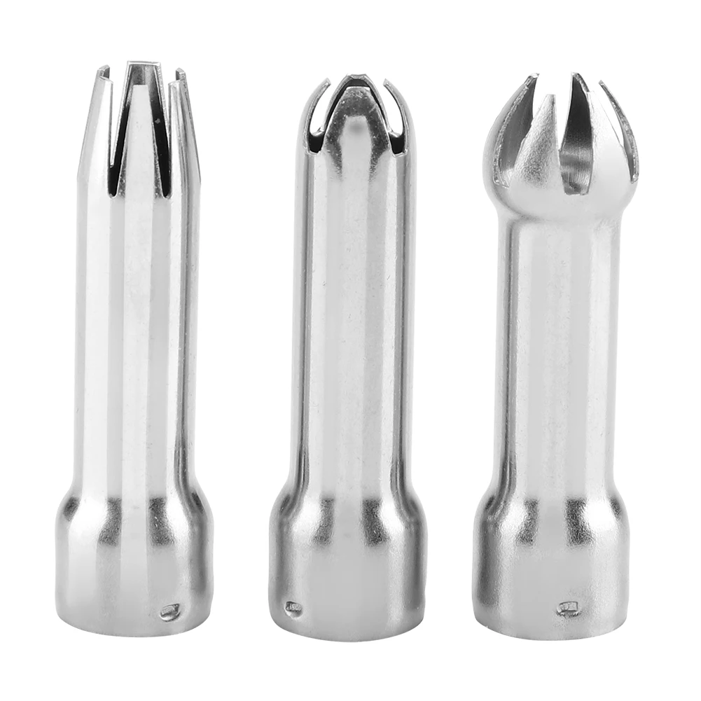 

3pcs/ Set Stainless Steel Durable Safe Cream Nozzle Cake decoration Baking Tool