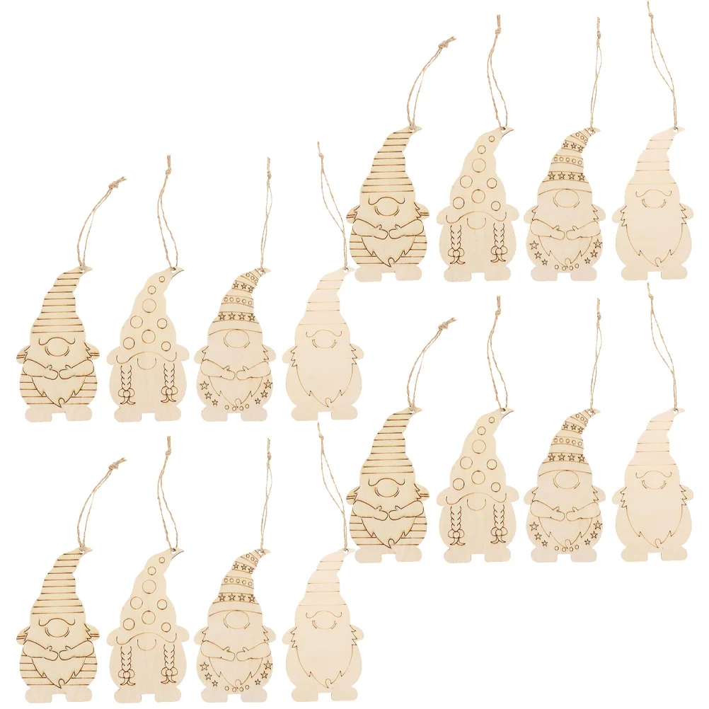 

Wood Wooden Gnome Christmas Chips Slices Diy Gnomes Hanging Cutouts Cutout Painting Embellishmentsunfinished Graffiti Party