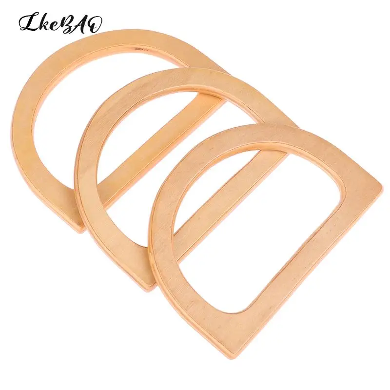

1/2pcs D Shape Bag Handles DIY Replacement Handbag Tote Handles Purse Bags Bag Straps Wooden Bag Handle Accessories