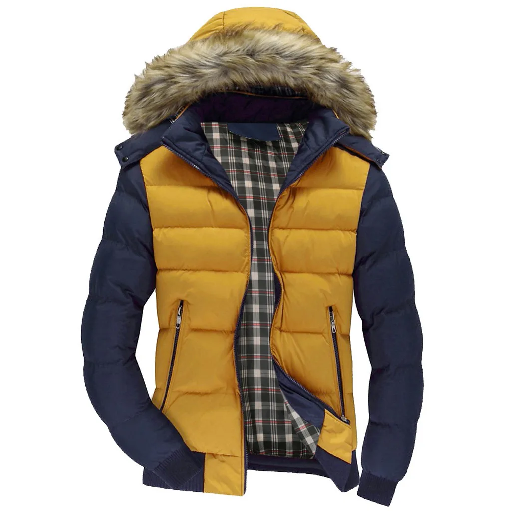

Men Boys Casual Warm Hooded Winter Zipper Coat Outwear Jacket Top Blouse