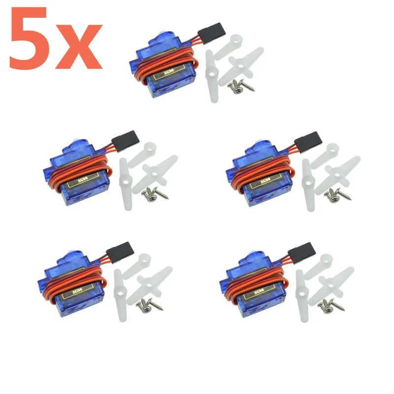 

5 Pieces Micro Mini Analog Servo SG90 Pro 9g JR For Trex 450 RC Planes Aeroplane 6CH Helicopter Parts Steering Gear Toy Motor