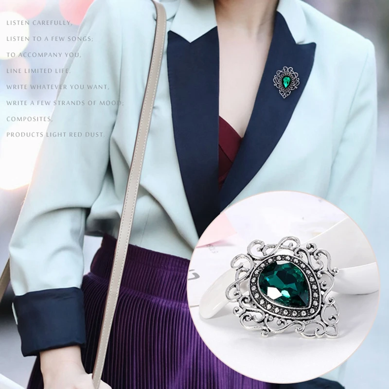 Fashion Acrylic Brooch Accessories Fashion Ladies Jewelry Scarf Buckle Alloy Acrylic Brooch