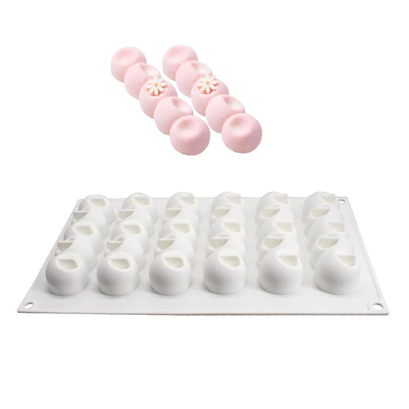 

6 Holes Concave Ball 3D Silicone Molds Cake Baking Tools for Dessert Decoration Bakeware Art Cake Decorating Mold