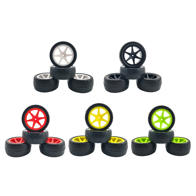 

4 PCS For 1/10 Off-Road Vehicle Tire HPI WR8 Running Broker Road Tire Flat Running Tire LC 1/10 Off-Road Vehicle