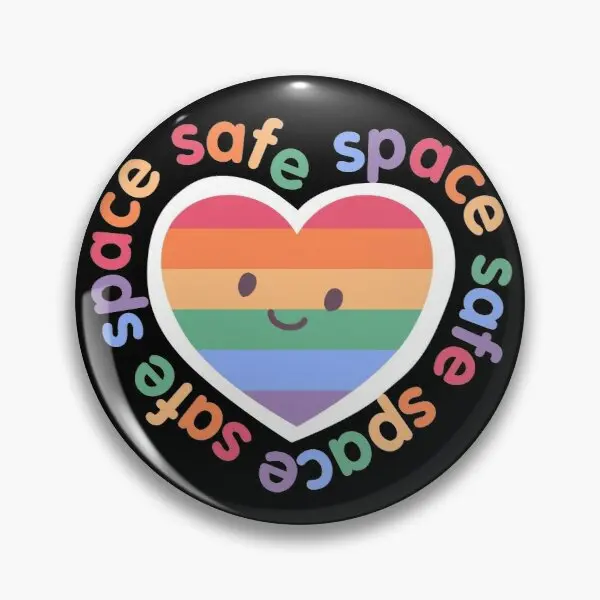 

Lgbtq Sign Safe Space Equality Rainbow H Customizable Soft Button Pin Jewelry Gift Badge Fashion Clothes Cute Decor Lover Funny