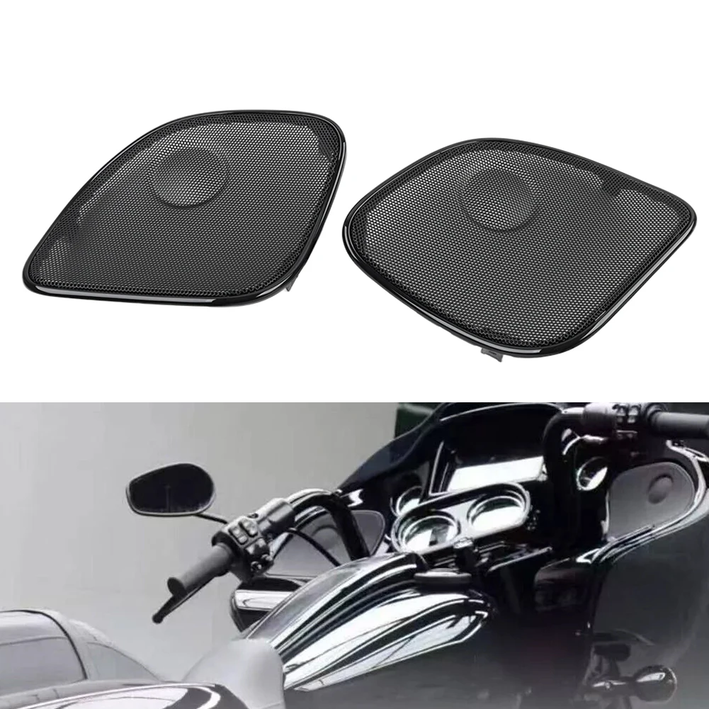 

2 шт. для Harley Davidson Road Glide FLTRX 2015-2023, металл + АБС-пластик, передний обтекатель мотоцикла, решетки динамика, сетчатая крышка