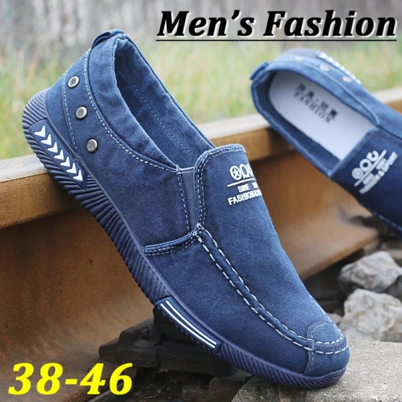 

Men's Casual Canvas Shoes Breathable Lazy Shoes Old Beijing Cloth Shoes Casual Shoes Loafer Shoes Tenis Masculino Plus Size