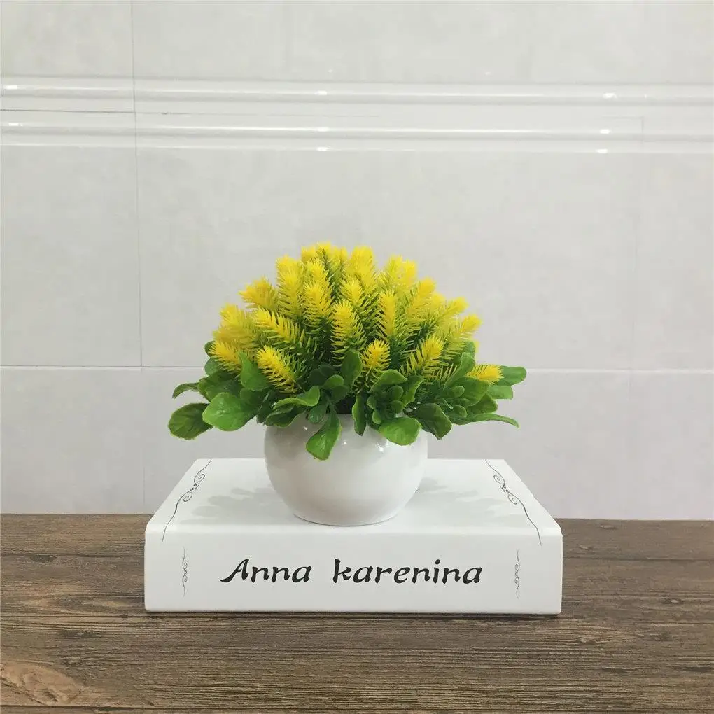 

Fake Flowers Potted Ornaments Artificial Plants Bonsai Small Tree Pot Plants Bonsai Lotus Flowers Home Decoration Garden Decor