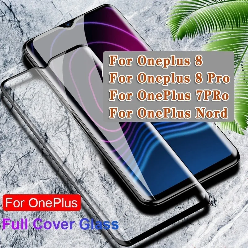 9D Tempered Glass for Oneplus Nord/ 7 8 Pro Screen Protector Safety Full Cover Protective Glass Film Protection for Oneplus 1+
