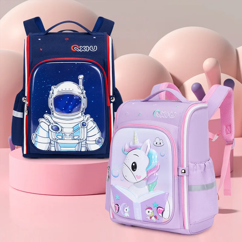 Cute Unicorn Children Anime Backpacks for Grades 1-6 Primary Girls Boys Schoolbags Cartoon Large Capacity Backpack Sac Licorne