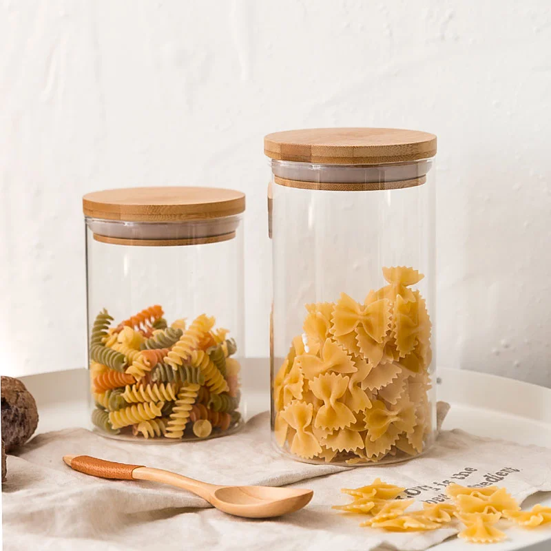 

Tea Tank Transparent and Moisture-Proof Melon Seeds Storage Biscuit Box Square Sugar Dried Fruit Sealed Glass Nut Snack