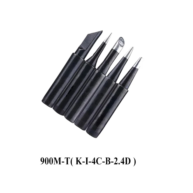 5 шт./лот, черные медные паяльные жала 900M-T-K/I/B/4C/2,4D, бессвинцовая сварочная головка, паяльная станция, инструменты для пайки