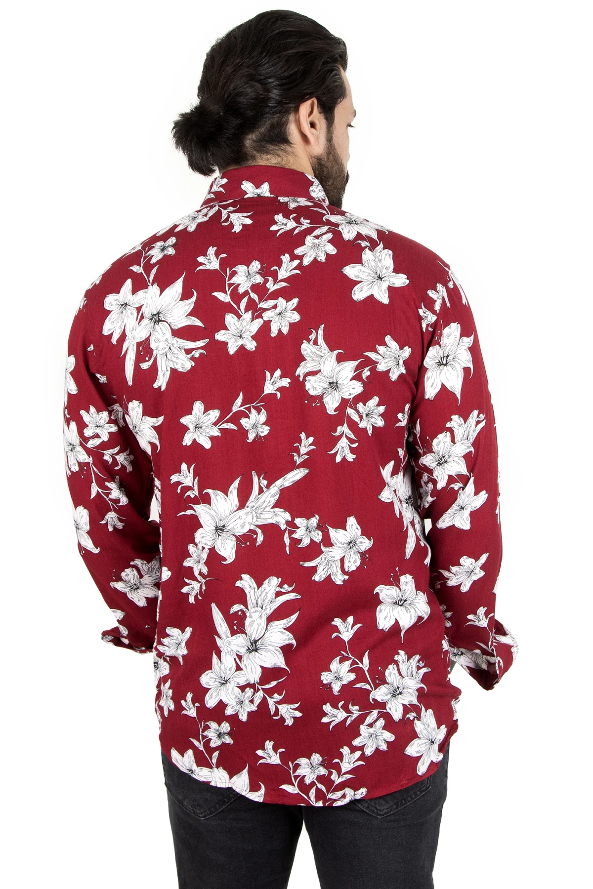 DeepSEA Long-Sleeved Flower Print Lycra Men 'S Shirt 2201881