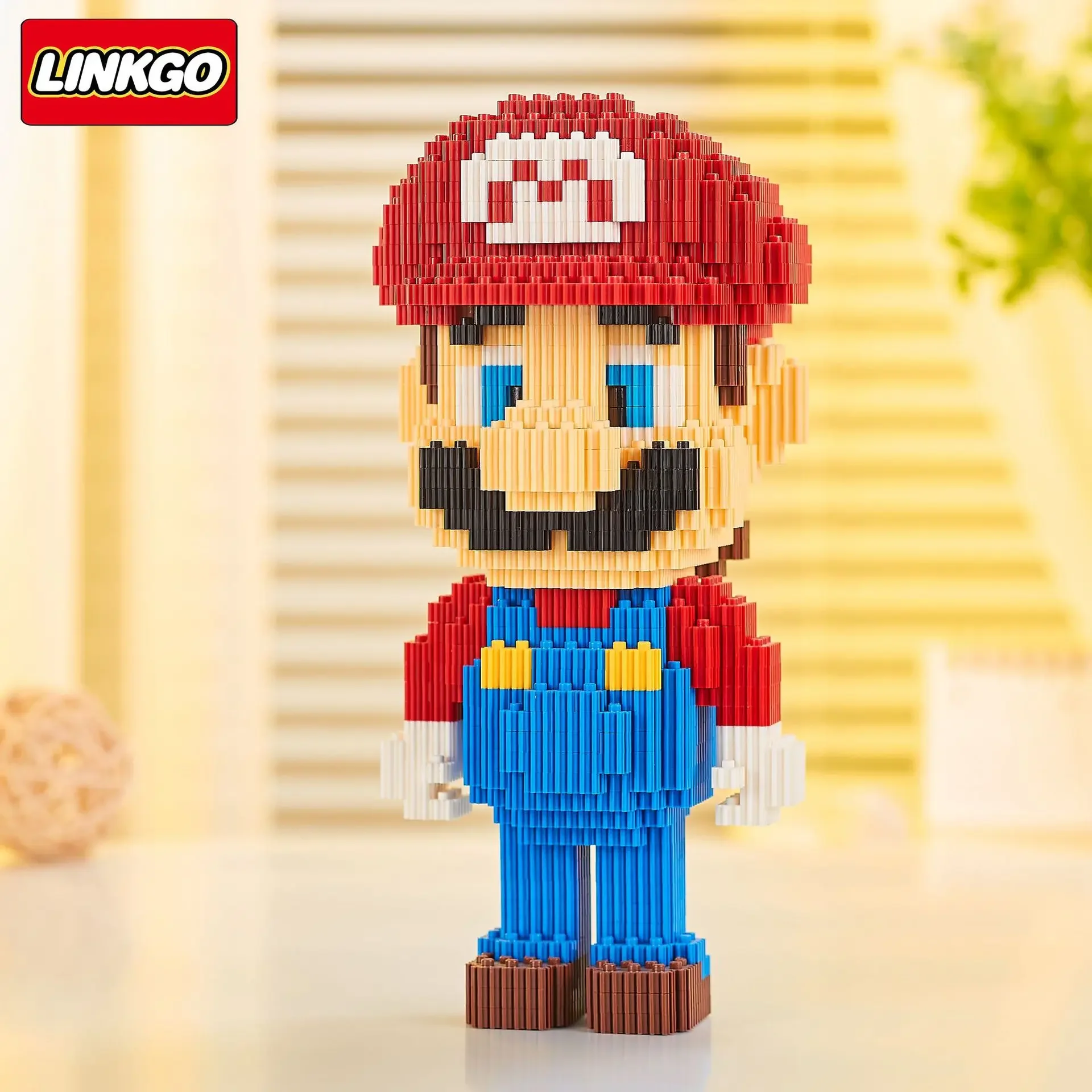 Linkgo Super Mario Bros алмазные строительные блоки Luigi соединительные кирпичи DIY сборка